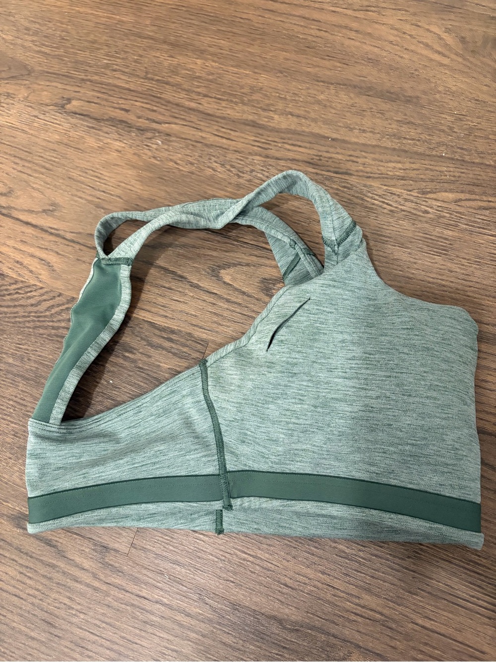 ADIDAS Sage Green Heathered Sports Bra and High-Waist Leggings Set - Picture 6 of 6